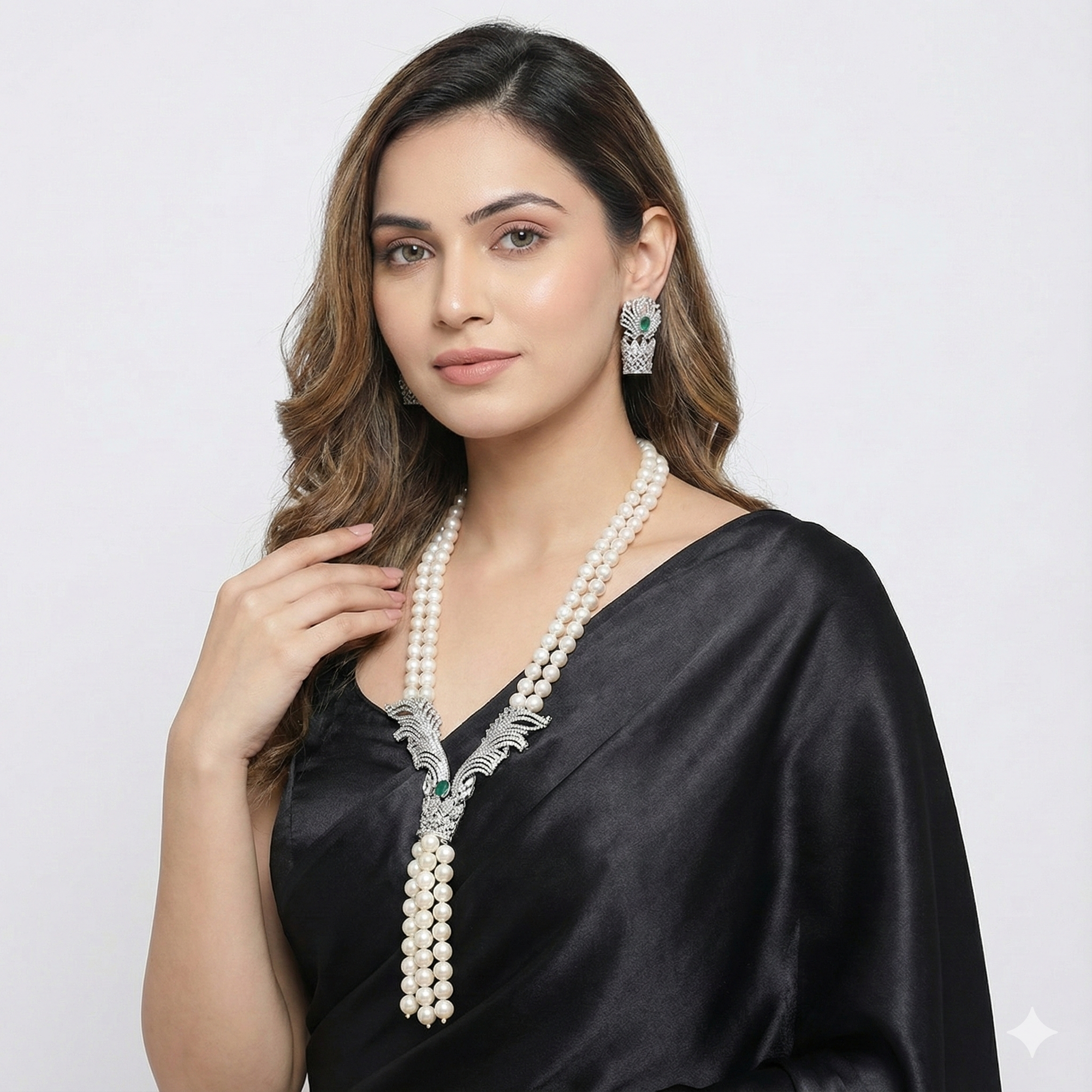 Parineeta real pearl set