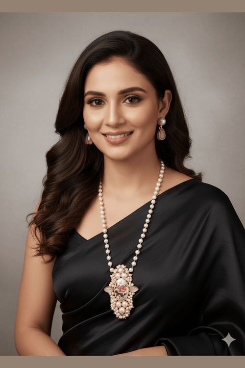 Drishyani real pearl set