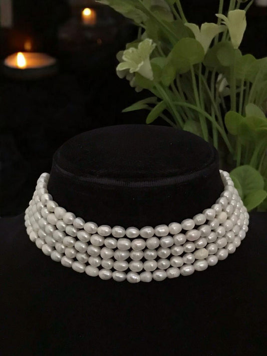 Farah real pearl choker mala