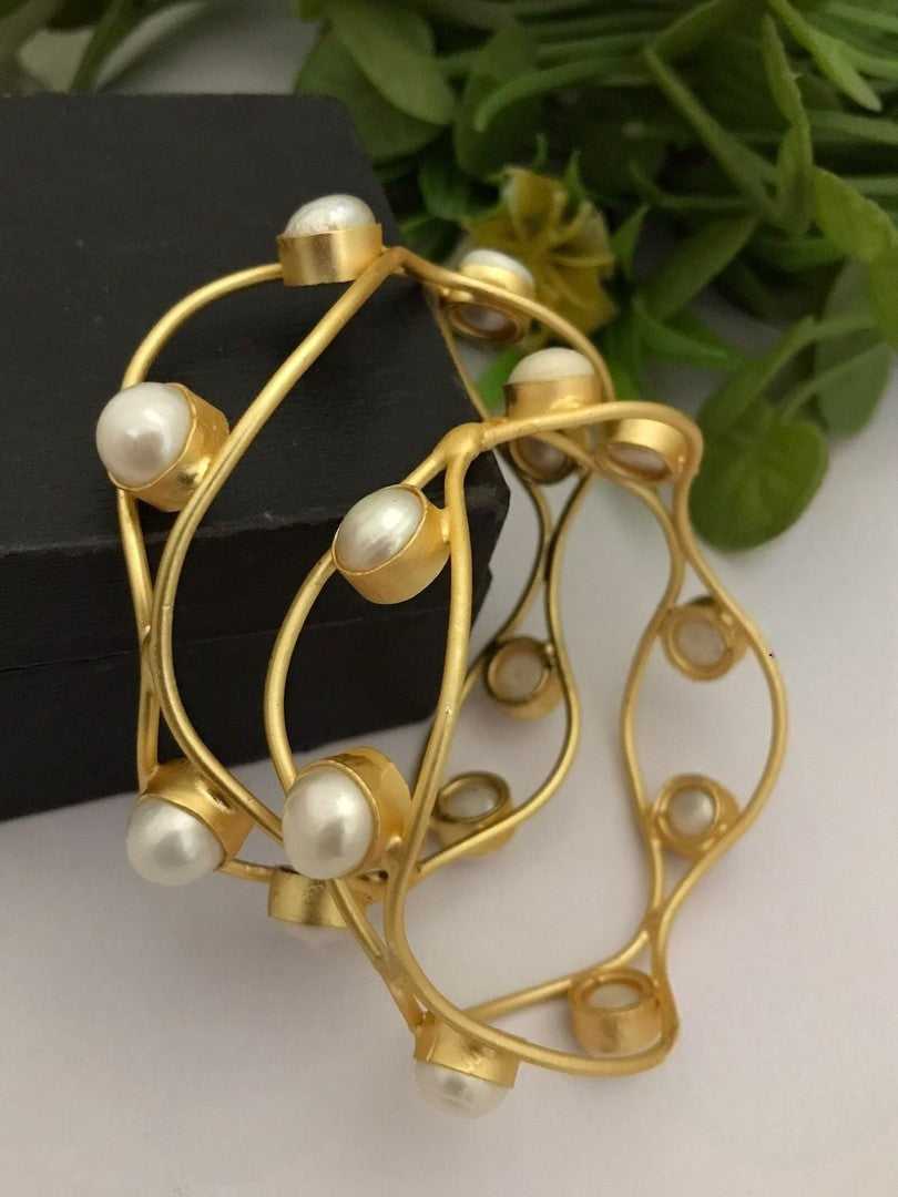 Narayani real pearl bangles