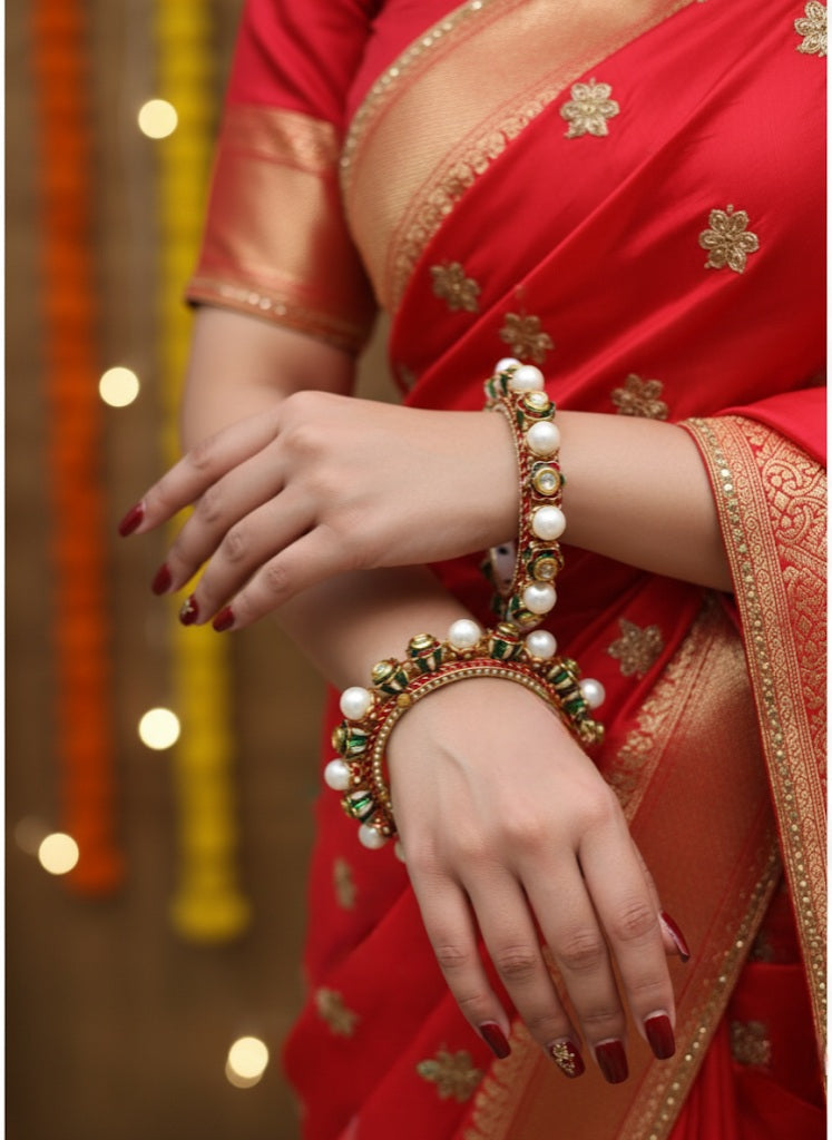 Gaurangi rajwadi jadau bangles