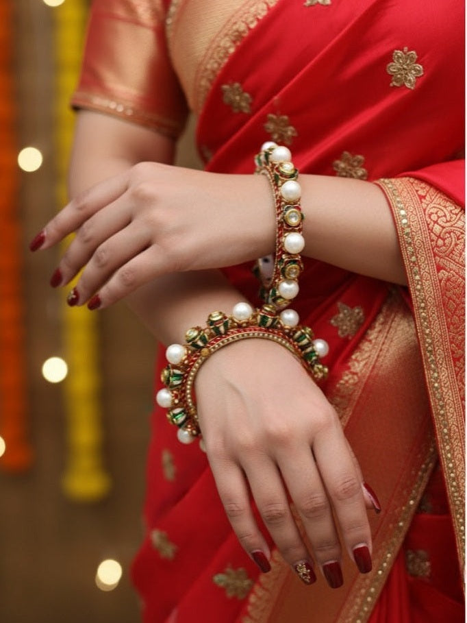 Gaurangi rajwadi jadau bangles