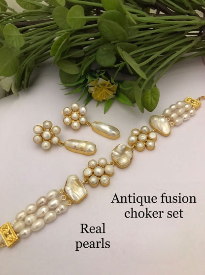 Sanaya Real Pearl Set