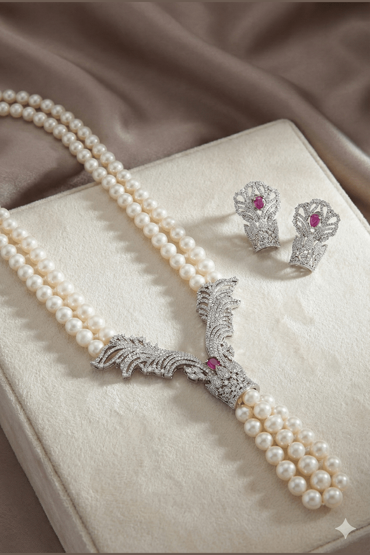 Parineeta real pearl set