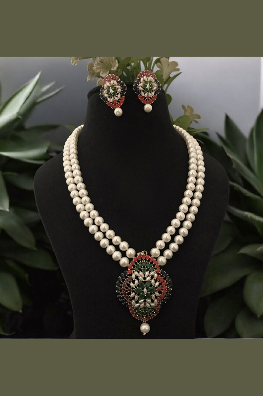 Charu real pearl set