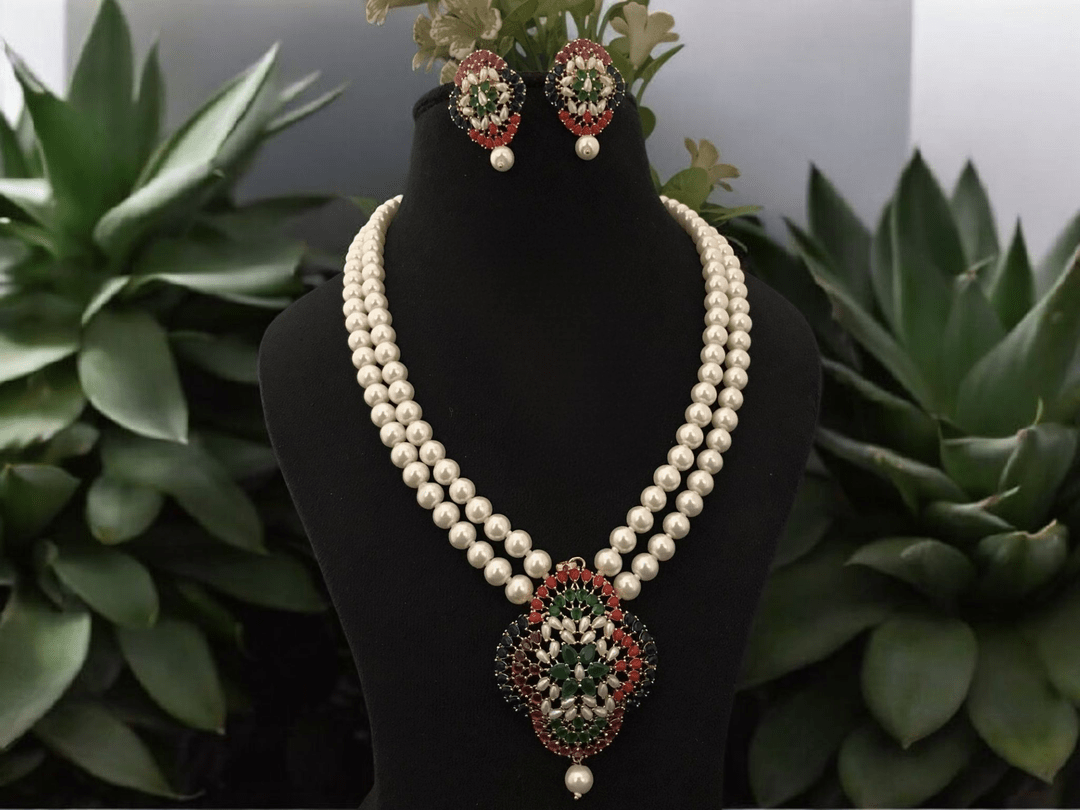 Charu real pearl set