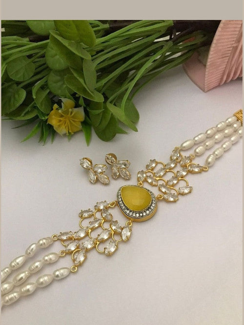 Shanika Real Pearl Choker Set - Elegant & Timeless Jewelry