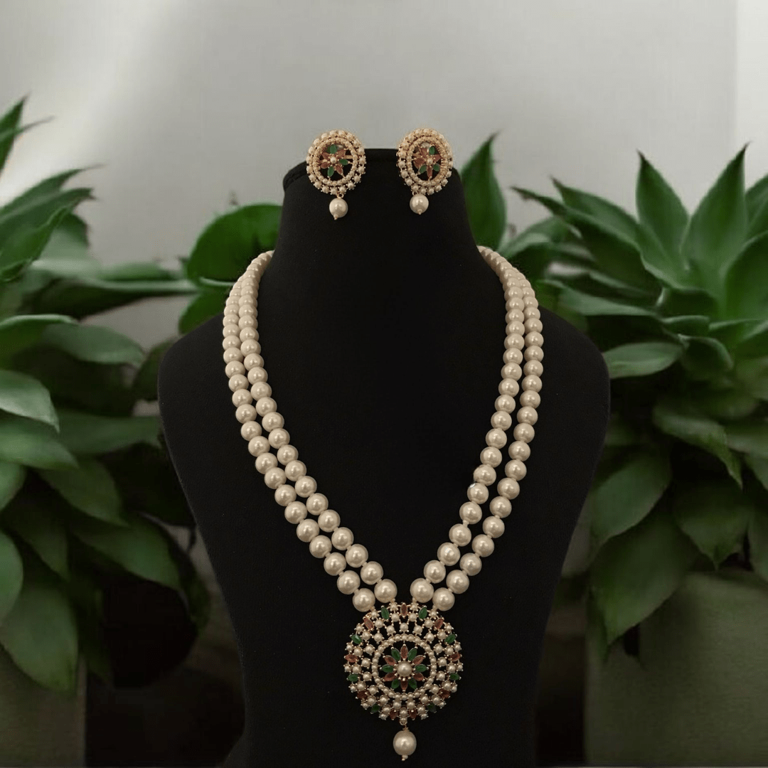 Chandrima real pearl set