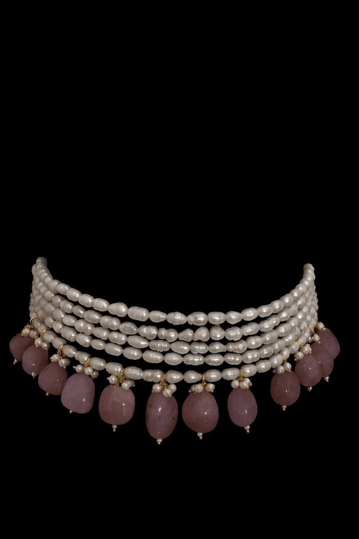 Real pearl Simon semi precious set