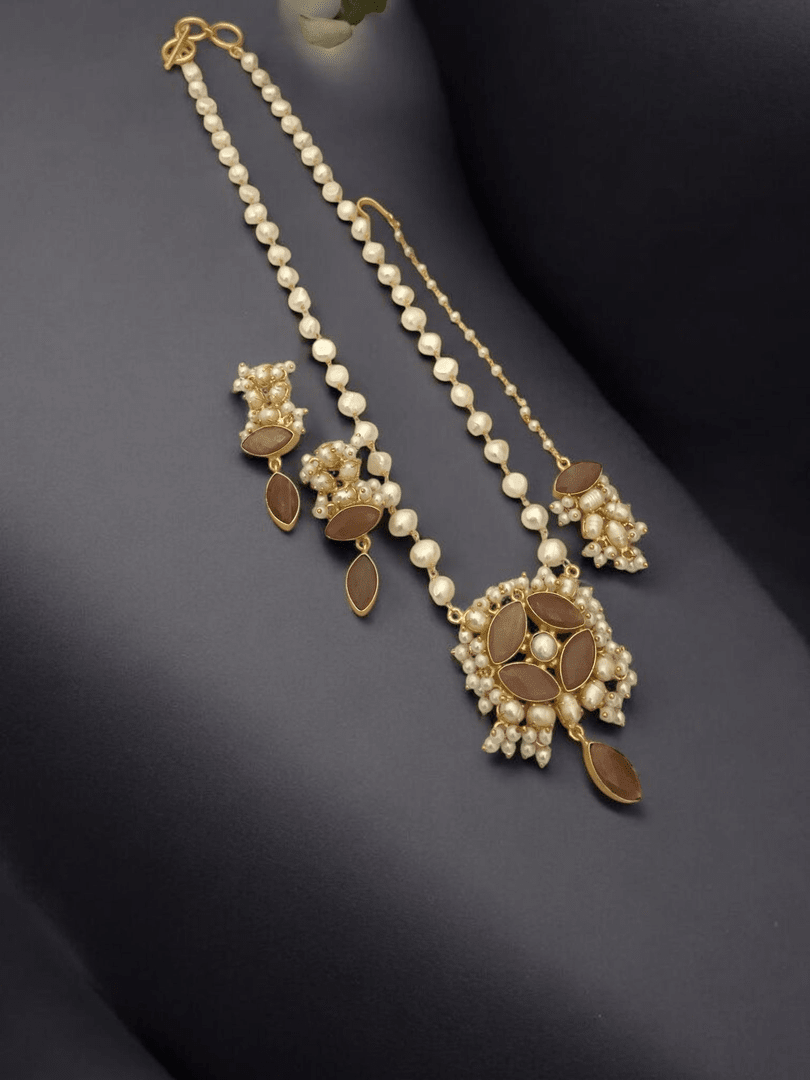 Jhanvika real pearl set combo