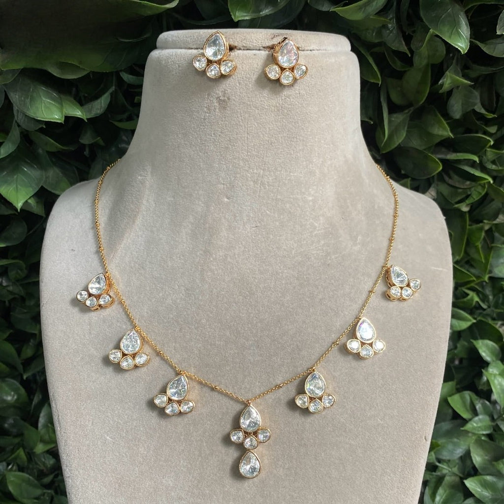 Jessica polki kundan sleek set