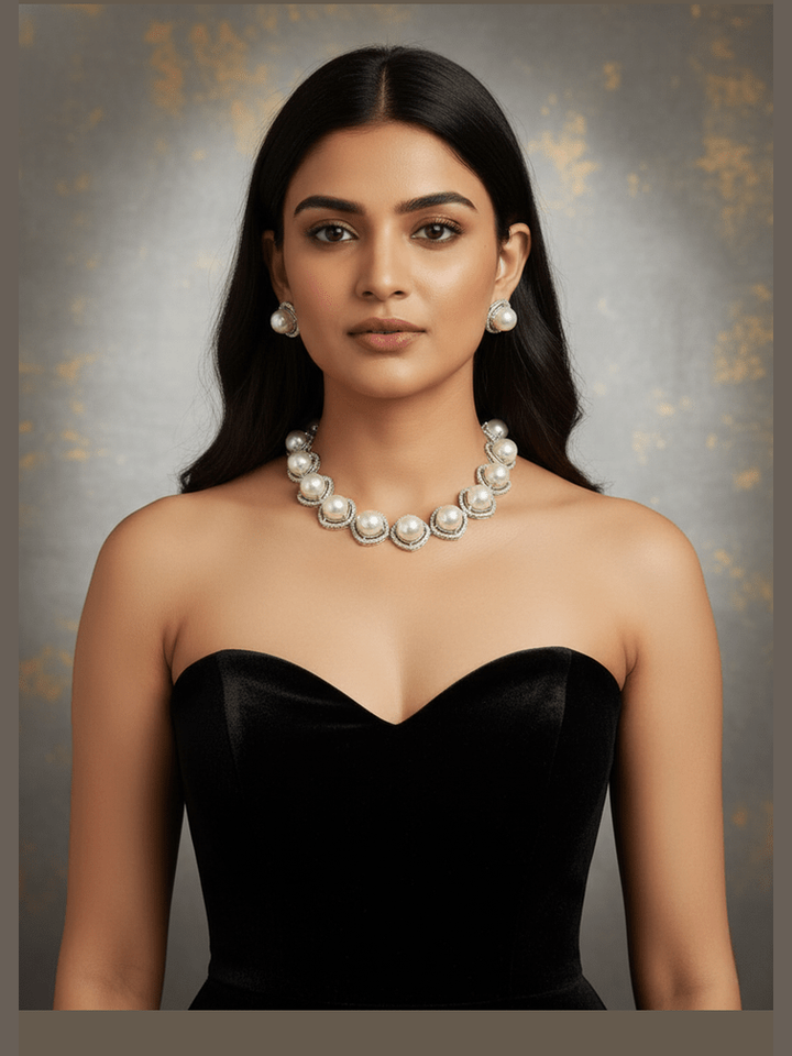 Sneha ad pearl set