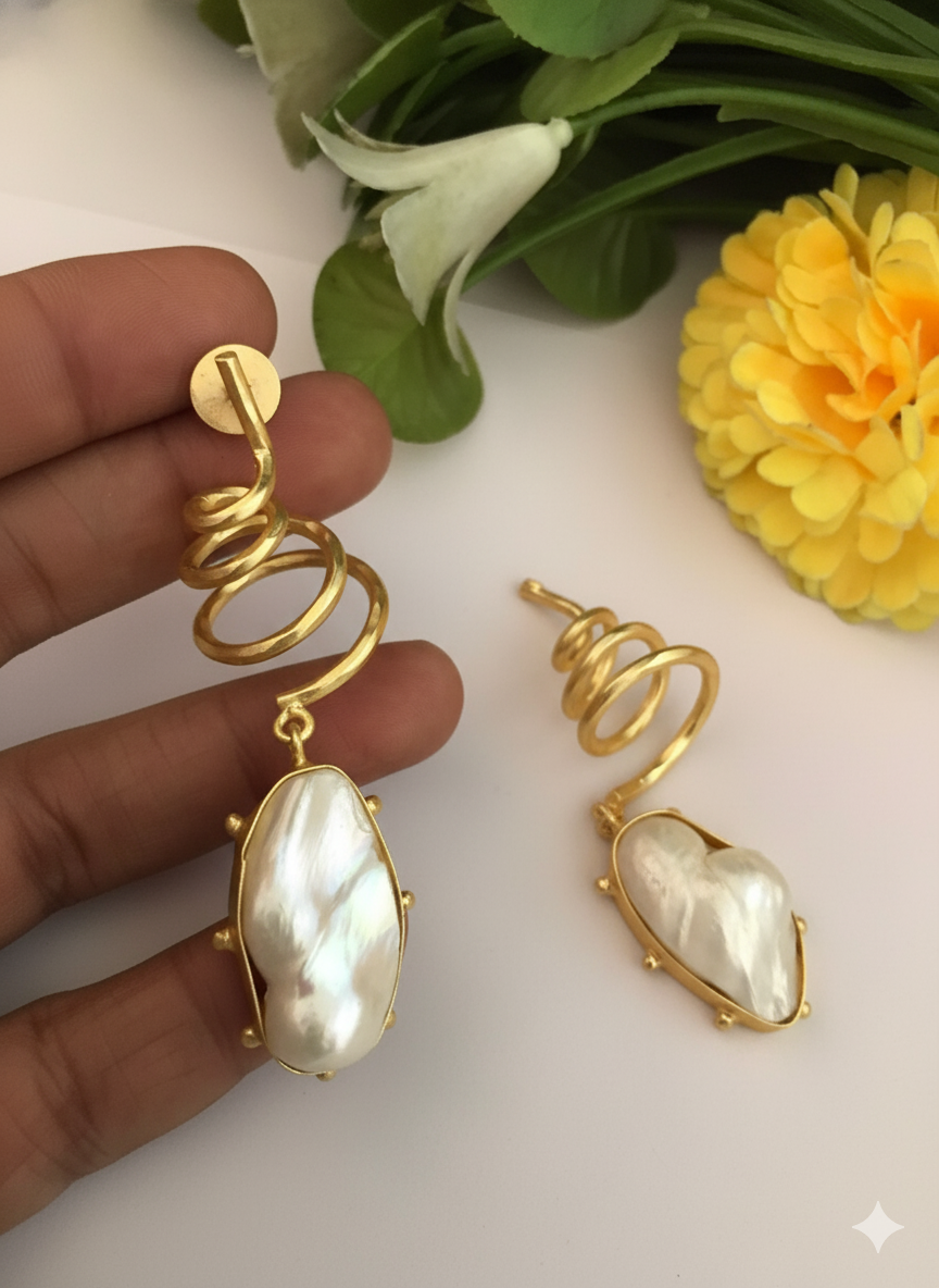 Laksha real pearl earrings