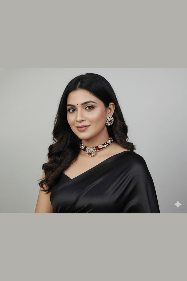 Warisha kundan hasli set