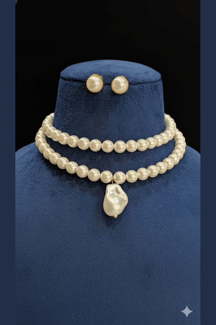 Alvyena real pearl set