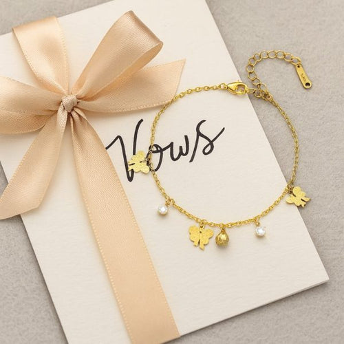 B-138 – 18k Gold Plated Stainless Steel Tarnish Free Waterproof Female Jewellery