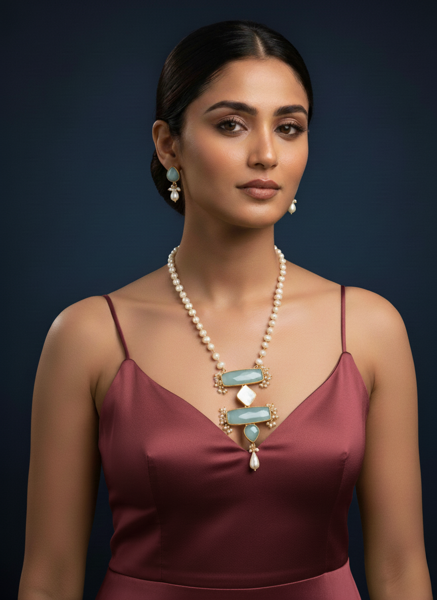 Namasvi real pearl set