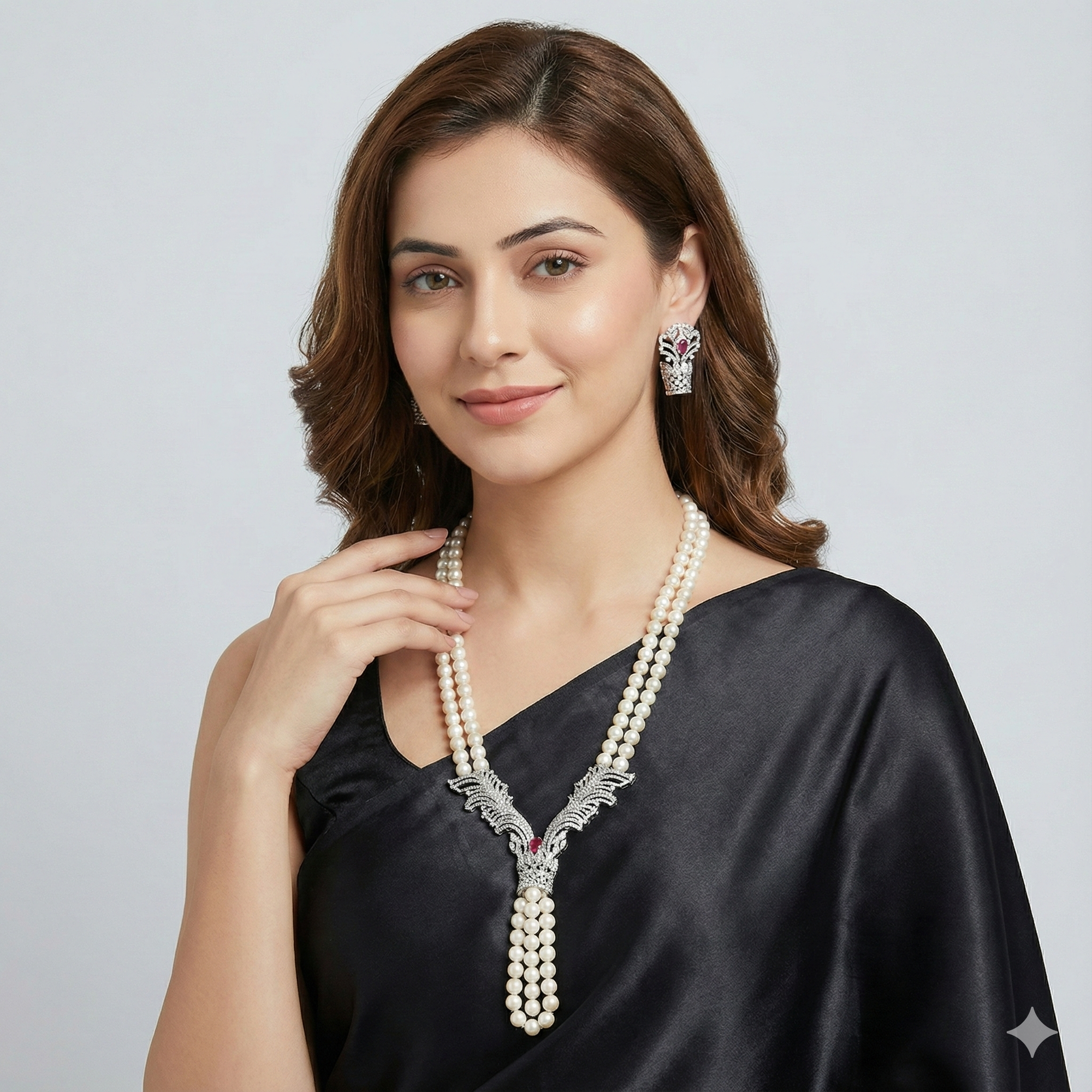 Parineeta real pearl set