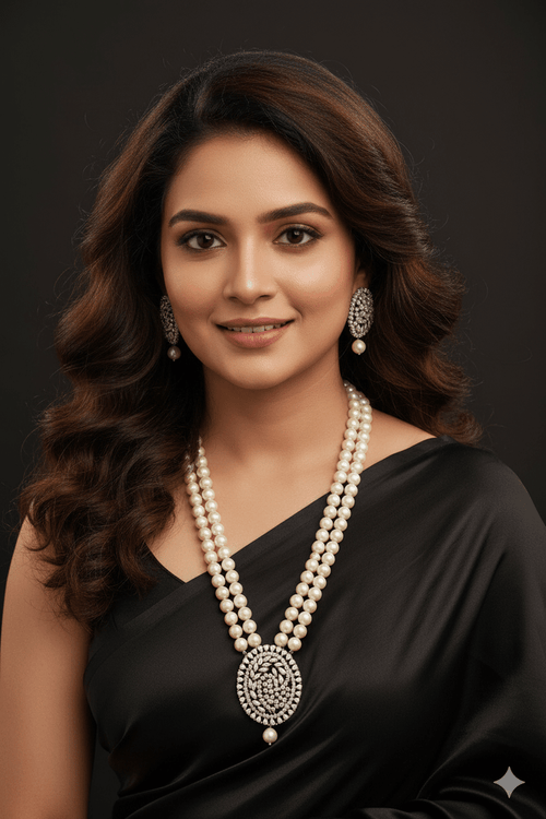 Bhuvi real pearl set