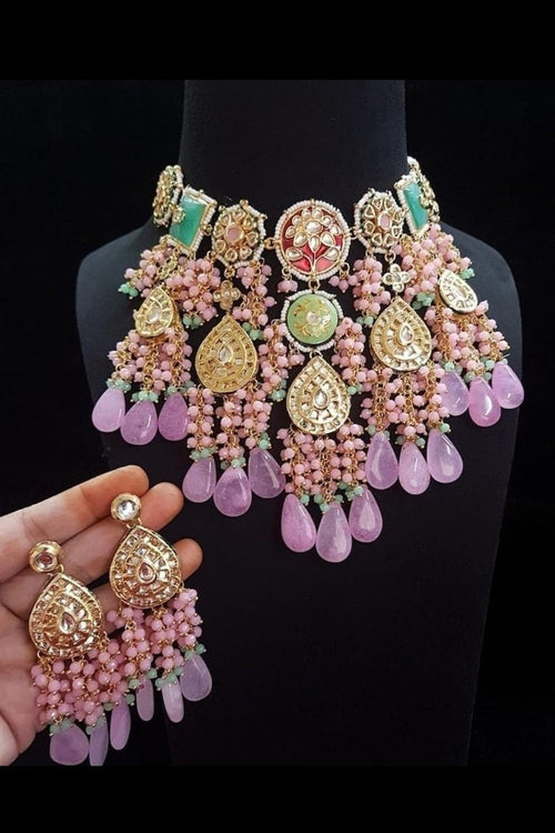 Gajgamini Pachi Kundan Set