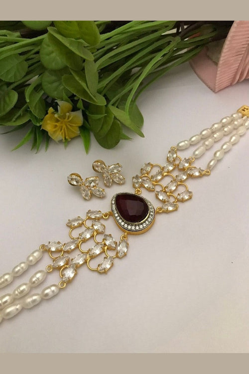 Shanika real pearl choker set