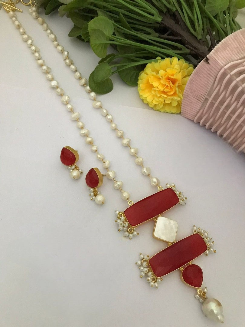 Navamika real pearl set