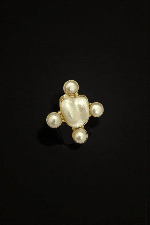 Real Pearl Sanya Ring - Ethnic & Western Style Jewelry