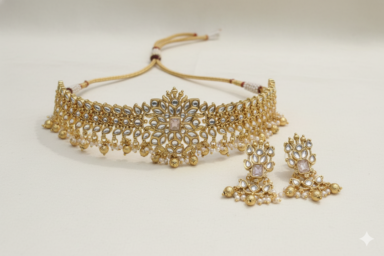 Iksha polki kundan set