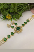 Vijisha real pearl choker set