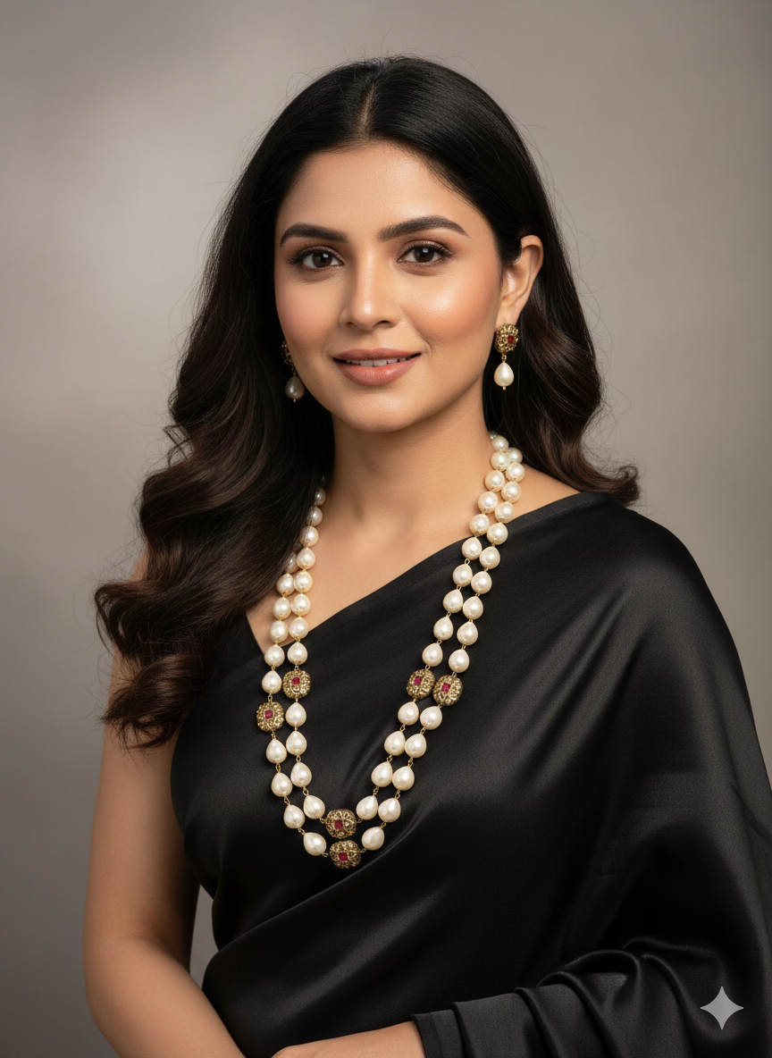 Sajni Shell Pearl Mala
