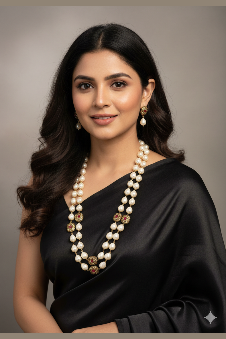 Sajni Shell Pearl Mala