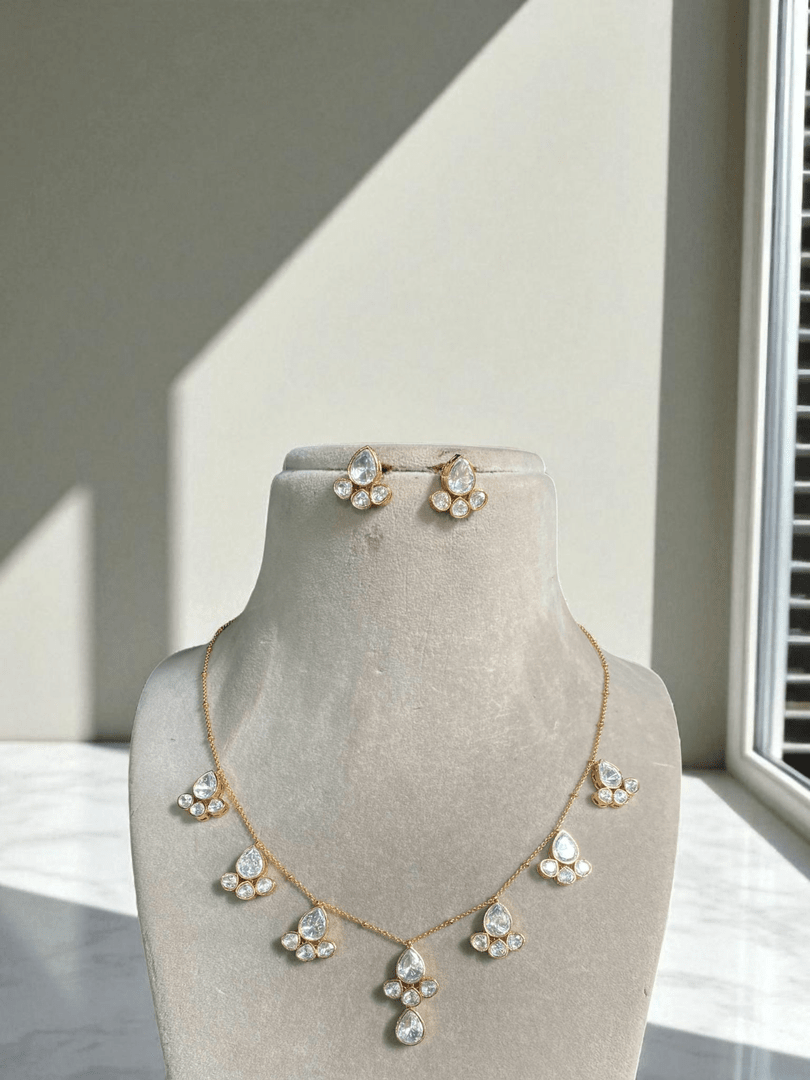 Jessica polki kundan sleek set