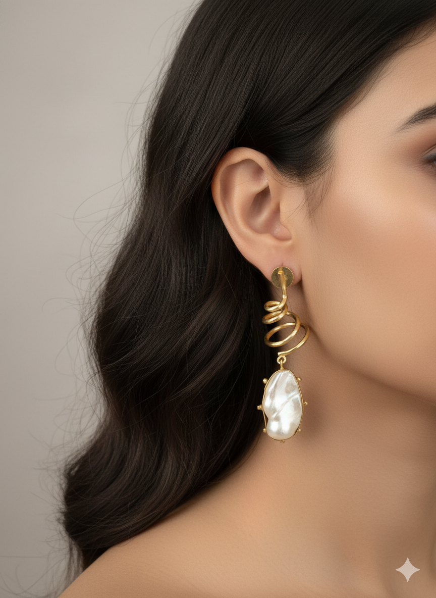 Laksha real pearl earrings