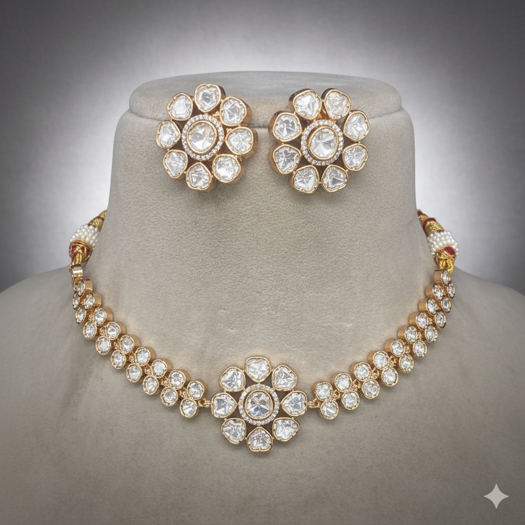 Maina massonite polki kundan set