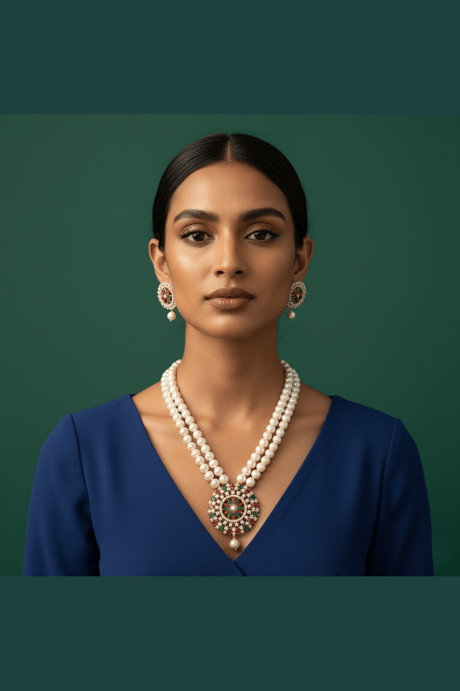 Chandrima real pearl set