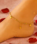 Shoperly AN-1 18k Gold Plated 316L Grade Stainless Steel PVD Coating (2.5 Microns) Waterproof Female Jewellery