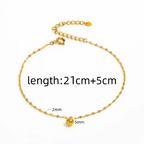 Shoperly AN-2 18k Gold Plated 316L Grade Stainless Steel PVD Coating (2.5 Microns) Waterproof Female Jewelle