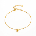 Shoperly AN-2 18k Gold Plated 316L Grade Stainless Steel PVD Coating (2.5 Microns) Waterproof Female Jewelle