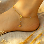 Shoperly AN-4 18k Gold Plated 316L Grade Stainless Steel PVD Coating (2.5 Microns) Waterproof Female Jewelle