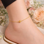 Shoperly AN-5-18k Gold Plated 316L Grade Stainless Steel PVD Coating (2.5 Microns) Waterproof Female Jewelle
