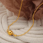 Shoperly AN-5-18k Gold Plated 316L Grade Stainless Steel PVD Coating (2.5 Microns) Waterproof Female Jewelle
