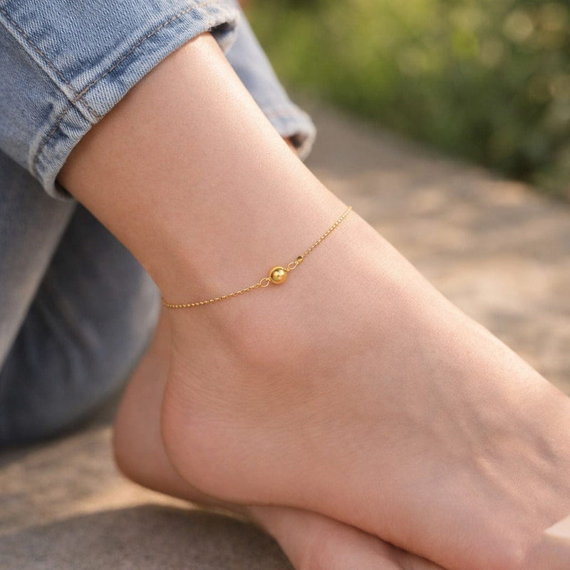 Shoperly AN-5-18k Gold Plated 316L Grade Stainless Steel PVD Coating (2.5 Microns) Waterproof Female Jewelle