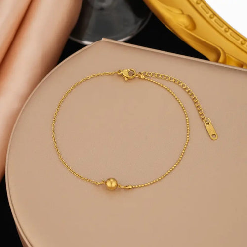 Shoperly AN-5-18k Gold Plated 316L Grade Stainless Steel PVD Coating (2.5 Microns) Waterproof Female Jewelle