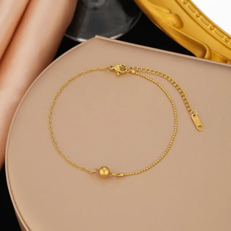 Shoperly AN-5-18k Gold Plated 316L Grade Stainless Steel PVD Coating (2.5 Microns) Waterproof Female Jewelle