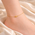 Shoperly AN-5-18k Gold Plated 316L Grade Stainless Steel PVD Coating (2.5 Microns) Waterproof Female Jewelle