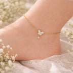 Shoperly AN-6- 18k Gold Plated 316L Grade Stainless Steel PVD Coating (2.5 Microns) Waterproof Female Jewelle