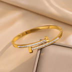 Shoperly B-103 18k Gold Plated Stainless Steel Tarnish Free Waterproof Female Jewellery