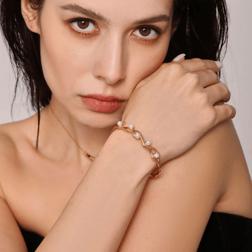 Shoperly B-110 18k Gold Plated Stainless Steel Tarnish Free Waterproof Female bracelet