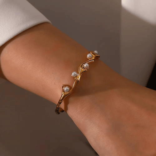 Shoperly B-110 18k Gold Plated Stainless Steel Tarnish Free Waterproof Female bracelet