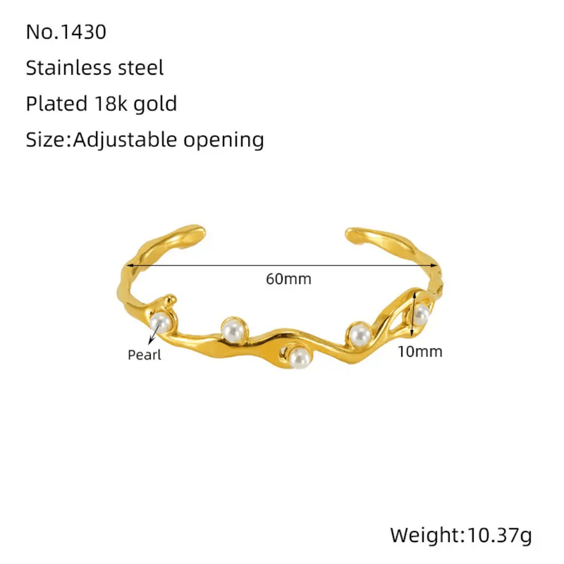Shoperly B-110 18k Gold Plated Stainless Steel Tarnish Free Waterproof Female bracelet